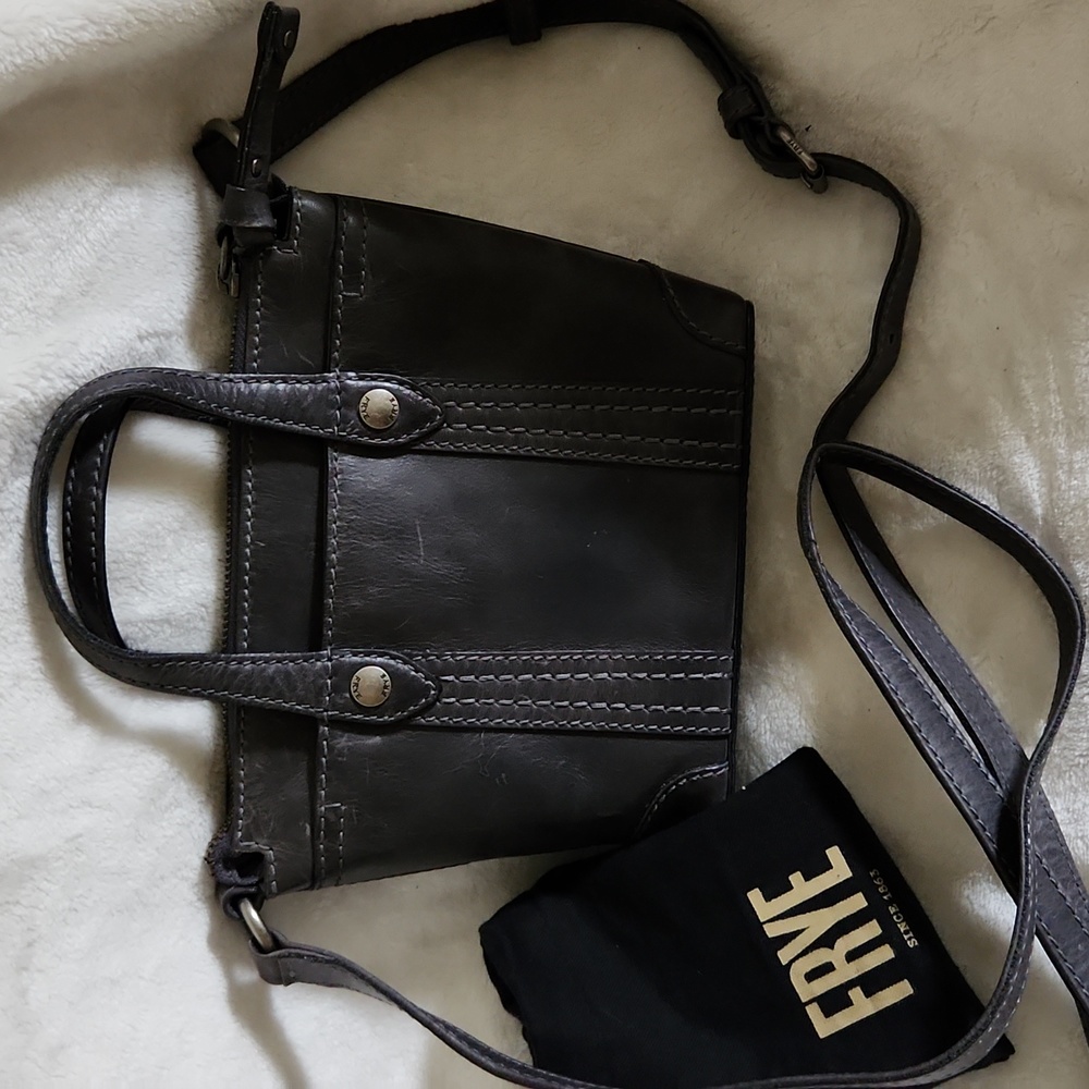 Frye mini melissa shopper carbon gray crossbody